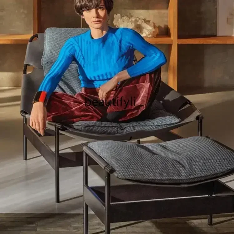 디자이너 현대 싱글 안락 의자 가죽 기댄 의자 홈 레저 등받이 의자