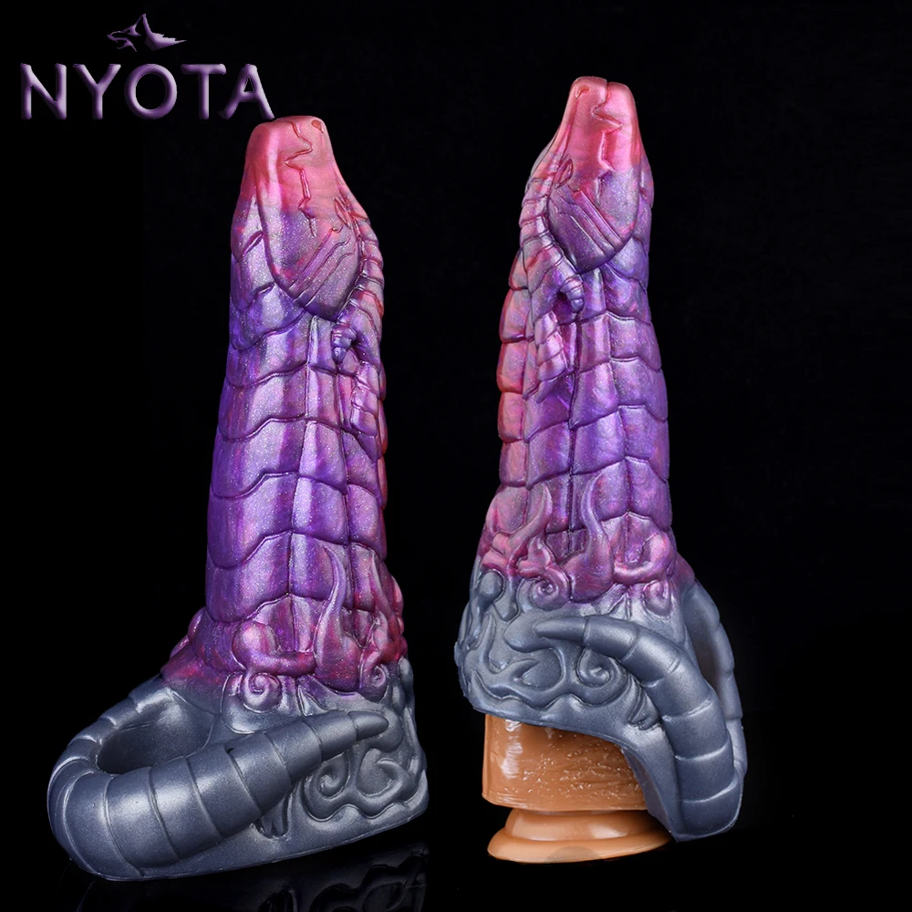 

NYOTA Soft Dragon Penis Sheath Fantasy Sex Toy For Men Cock Sleeve Cover Textured Penis Enlargement Extender Wearable Condom