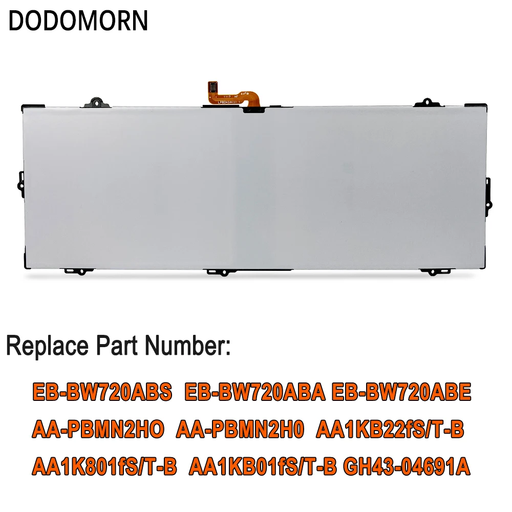 DODOMORN 39.04Wh EB-BW720ABA Laptop Battery For Samsung Galaxy Book 12 SM-W720 W723 W727 Chromebook Plus V2 XE310XB EB-BW720ABS