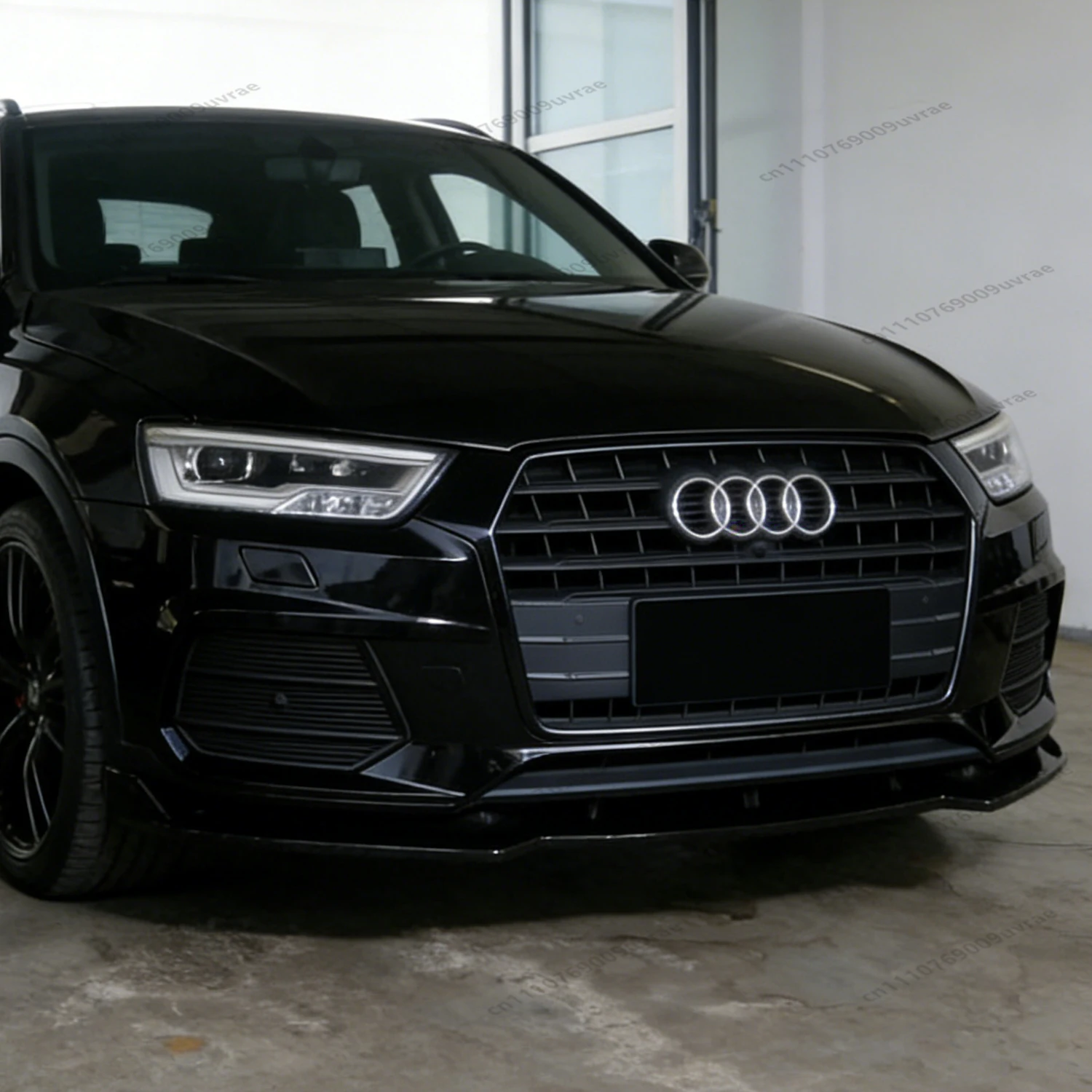 

Для Audi Q3 MK1 8U TSI TDI 2015-2018 (рестайлинг) — глянцевый черный ABS-сплиттер переднего бампера, диффузор, тюнинг-комплект