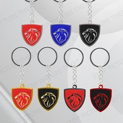 For Lion Head Emblem RCZ 107 106 206 208 207 301 406 408 508 3008 2008 5008 307 Car Keychain Badge Keyring Metal Key Chain Ring