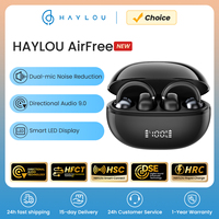 HAYLOU AirFree Ear Clip Earphones Bluetooth 5.4 Wireless Earbuds AI Noise Reduction TWS Sports Headphones with Smart LED Display