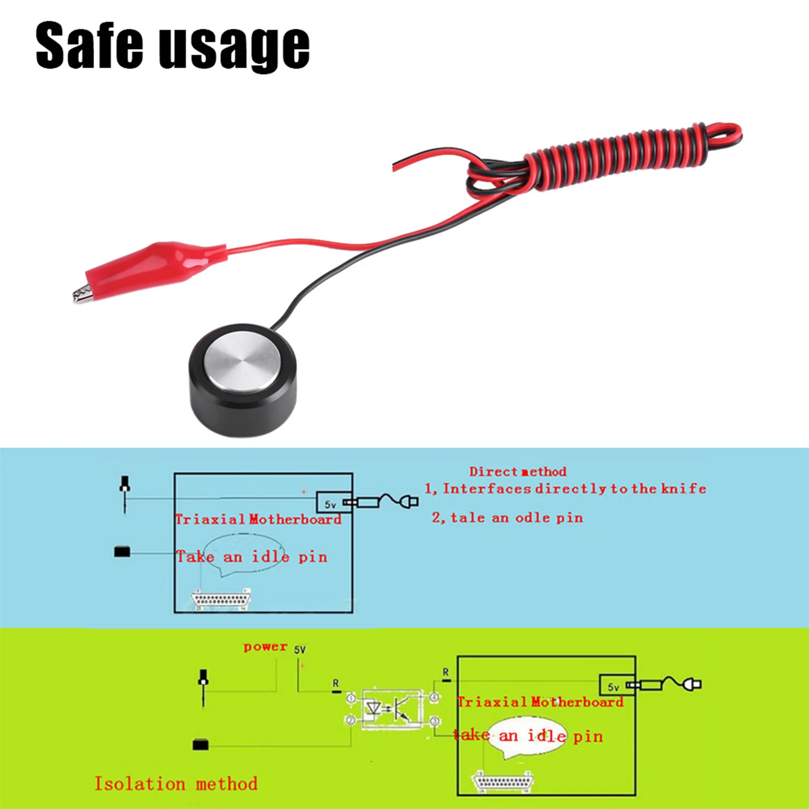 ZK30 Router Z-as Zero Check Touch Plate Instelling Sonde Frezen DIY Graveermachines