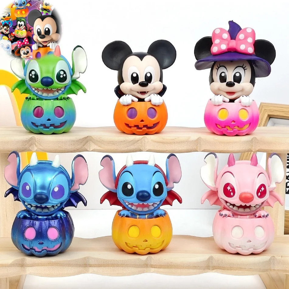 

Mickey Mouse And Friend Pumpkin Version Halloween Cosbi Blind Box Trendy Play Surrounding Mini Figure Christma Desktop Gift Toy
