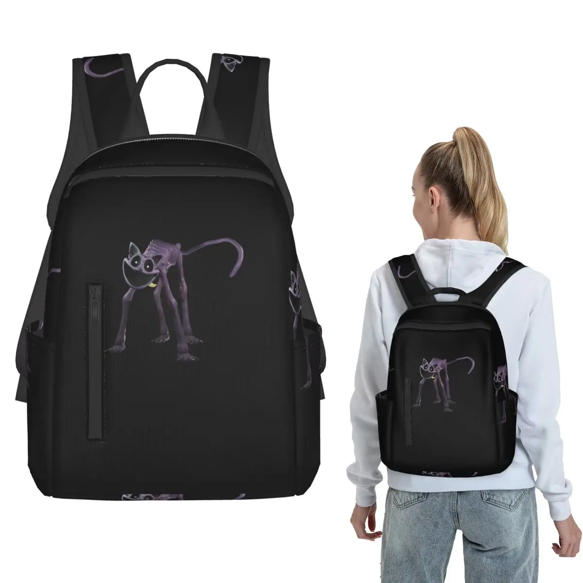 Mochila CATNAP Monster de gran capacidad para niños, mochila escolar, bolsos de hombro para hombres y mujeres