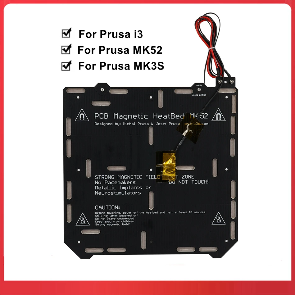 

PCB Heatbed Base For Prusa i3 MK3S MK52 3D Printer Hot Bed Plate 24V 220W Normal / Magnetic Version