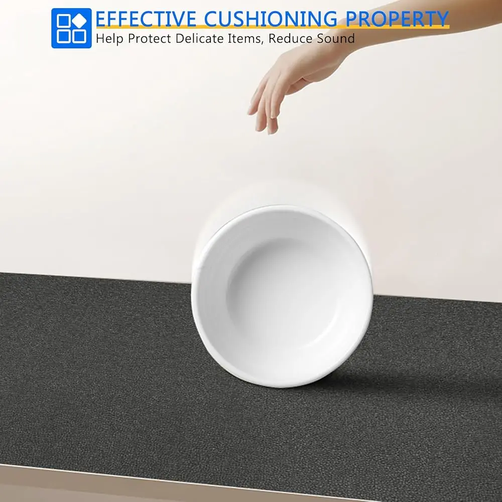 Shelf Liner For Cabinets, Drawer Non Adhesive Non Slip Foam Mat For Kitchen, Pantry, Bathroom, Cupboard, Garage, Closet,