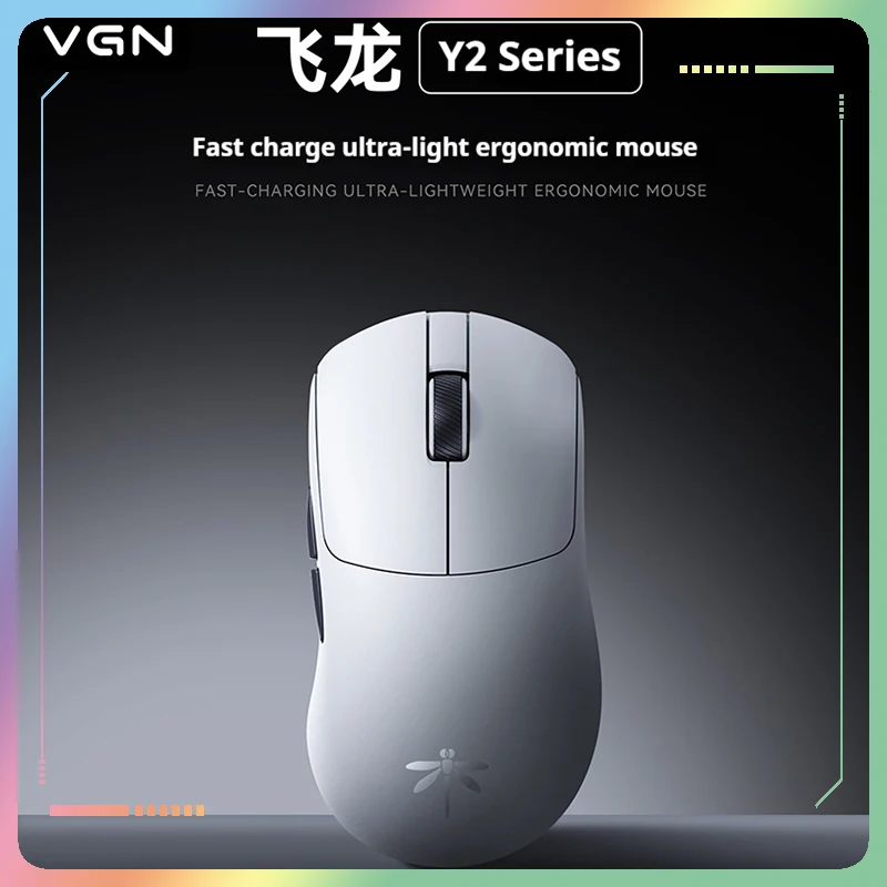 Vgn Fly Dragon Y2 Kabellose Bluetooth-Maus mit drei Modi, ultraleicht, Dual 8K-Gaming, Büro,