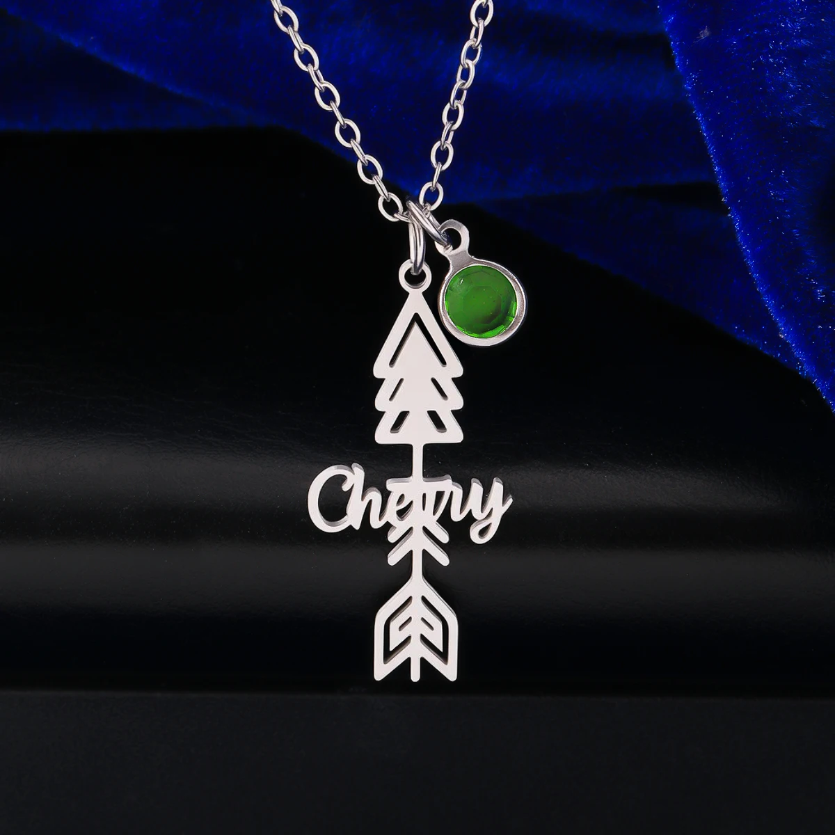 

Todorova персонализированное ожерелье с именем на заказ, подвеска с табличкой со стрелкой для женщин и мужчин, звенья цепи из нержавеющей стали, ювелирные изделия, подарки