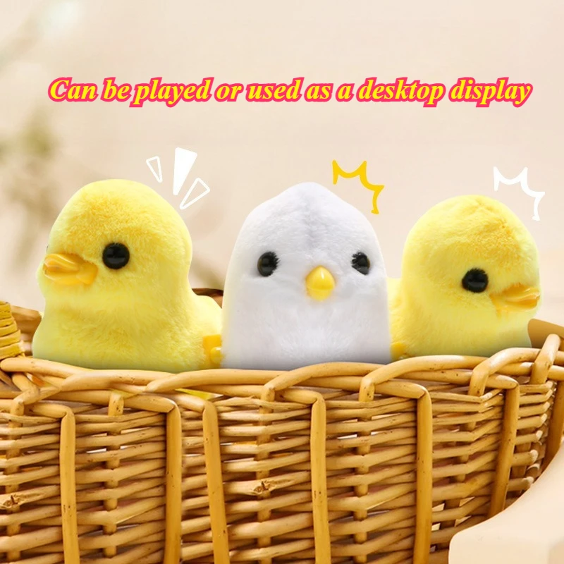 1pcs ไก่กระโดดและเป็ดของเล่นจําลองตุ๊กตาไก่และเป็ดเดินจําลองเทศกาลของขวัญฉัน