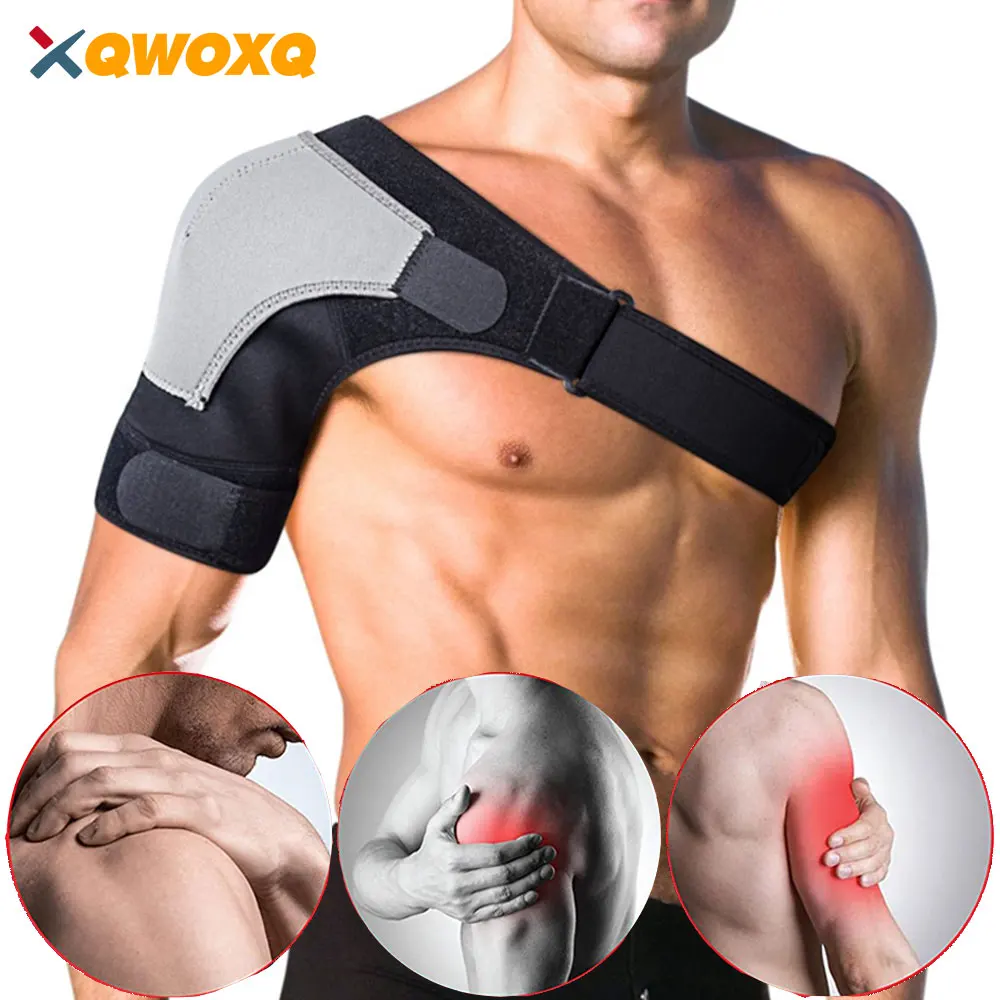 

Sports Recovery Shoulder Brace for Men and Women Back Stability Support Adjustable Fit Sleeve Wrap Relief Injuries Tendonitis