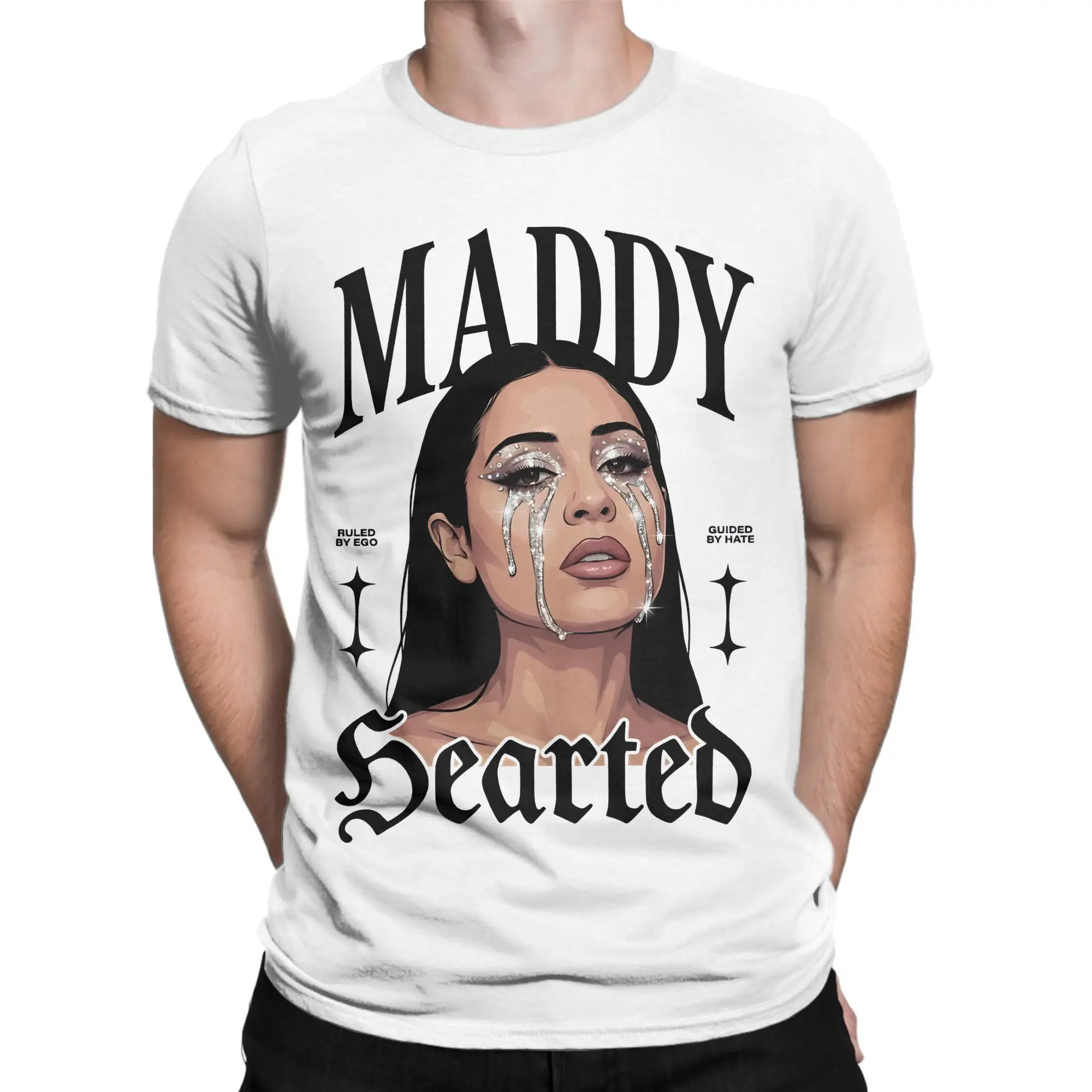 T-shirt en coton Maddy Hearted Alexa Demie pour hommes, T-shirts vintage Beach Euphorias, T-shirts tendance, grandes tailles, vente en gros