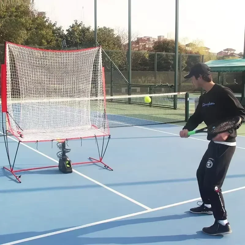 Adjustable Tennis Ball Return Trainer Portable Practice Grid for Beginners Single Player Training Equipment Angle Control