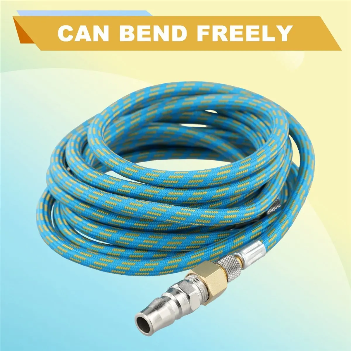 【~ NEW A03R】3 Meter/9.84Ft Nylon Braided Airbrush Air Hose Standard 1/8Inch-1/4Inch Adapter Suit for Air Bursh