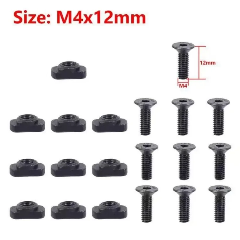 100 Sets/pack Of M4/M5 T-nuts And M-LOK Screw Replacement Kit, With One Small Wrench Included For Every 10 Sets