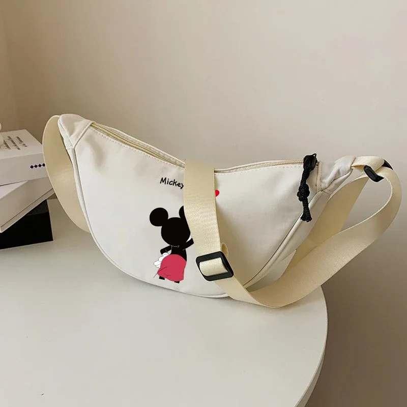 Disney Mickey Mouse Nylon Hobos Crossbody Bag Women Shoulder Bags Large Capacity Tote Lady Travel Shopper Bag Female Purses