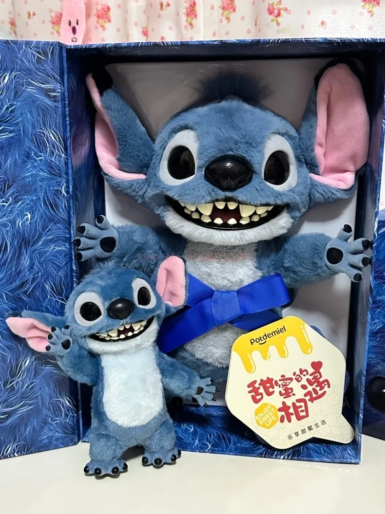 New Genuine Disney 16/28cm Stitch Plush Figure Doll Kawaii Anime Stitch Backpack Pendant Doll Stuffed Desktop Decor Toy Gifts