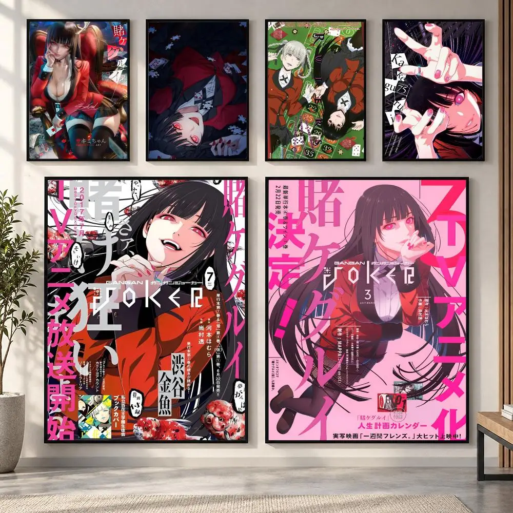 Anime Kakegurui Self-adhesive Art Poster HD art sticky wall waterproof home living room bedroom bar aesthetic decoration