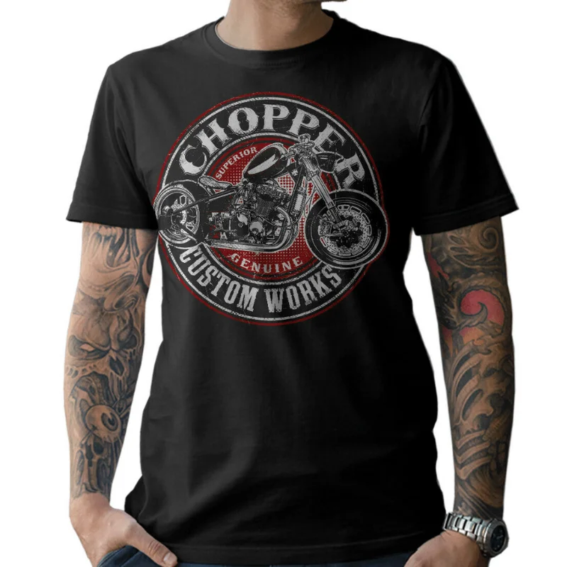 Tee-Shirt De Moto Vintage Pour Homme Motard High-end Luxury Unisex Style Both of Men and Women