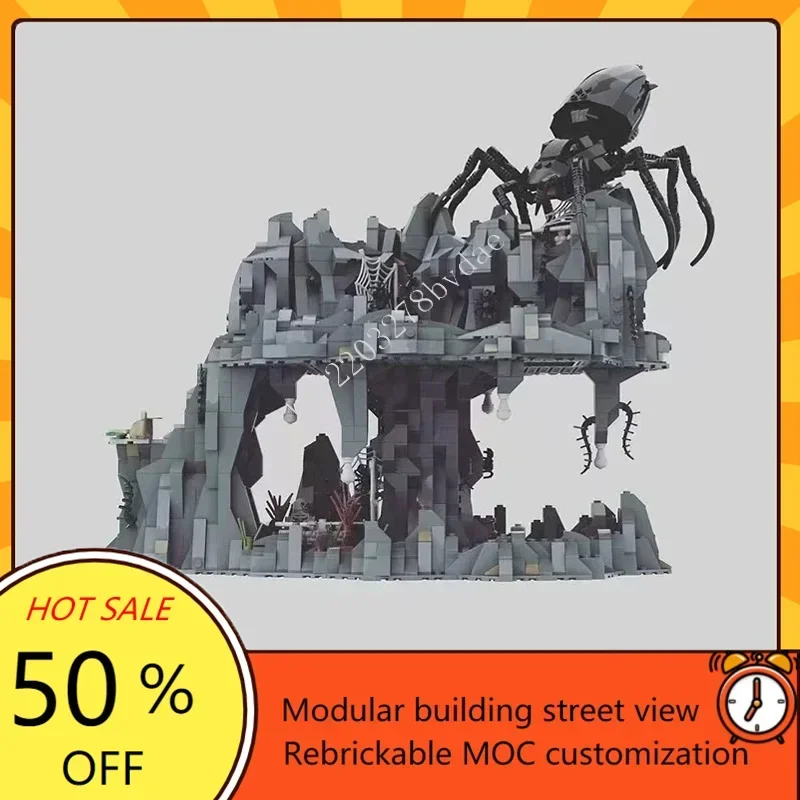 2261PCS MOC Medieval Castle Custom Puzzle Model Shelob's Lair Technical DIY Assembly Toy Creative Technology Child Holiday Gift