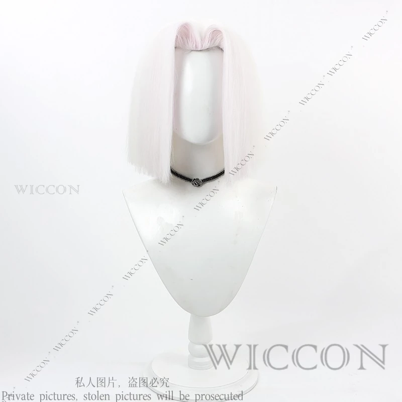 Lute Anime Cos Hotel Cosplay Wig Headwear Horn Aura Angel Halloween Carnaval Party Silver Color Anime Cosplay Prop