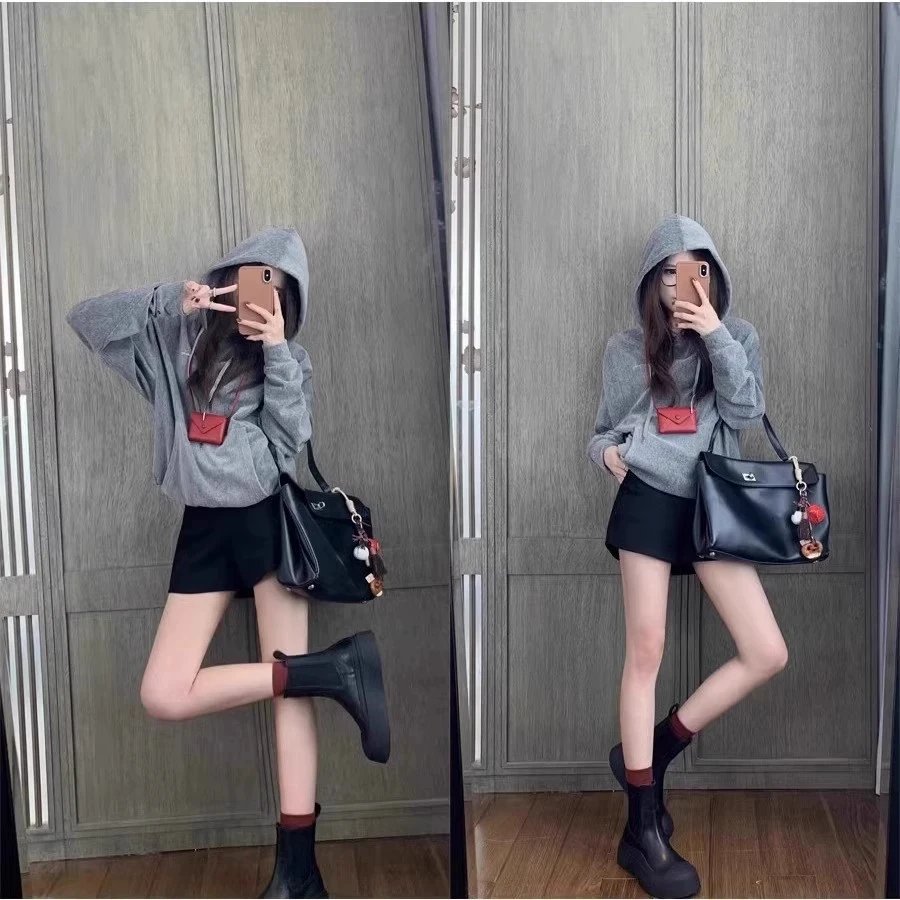 New Thicken Winter Knight Boots Women Knee High Long Square Heel Boots Retro Thick Motorcycle Boots Black  Botas Mujer
