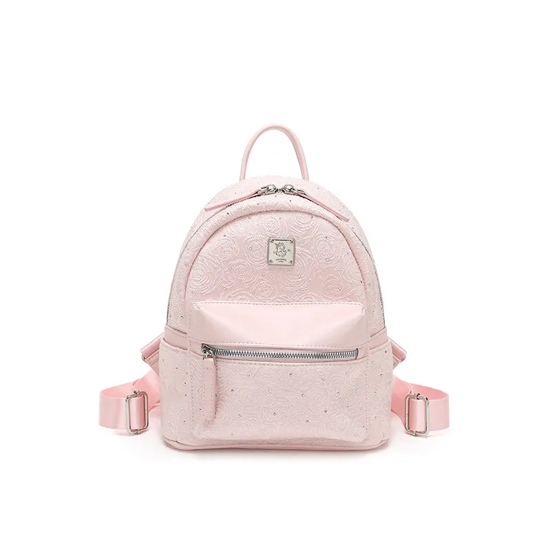 2026 Womens Backpack Fashion Light Luxury Backpack Beige Large Capacity Bag Women Casual Pink Small Backpack for Girls