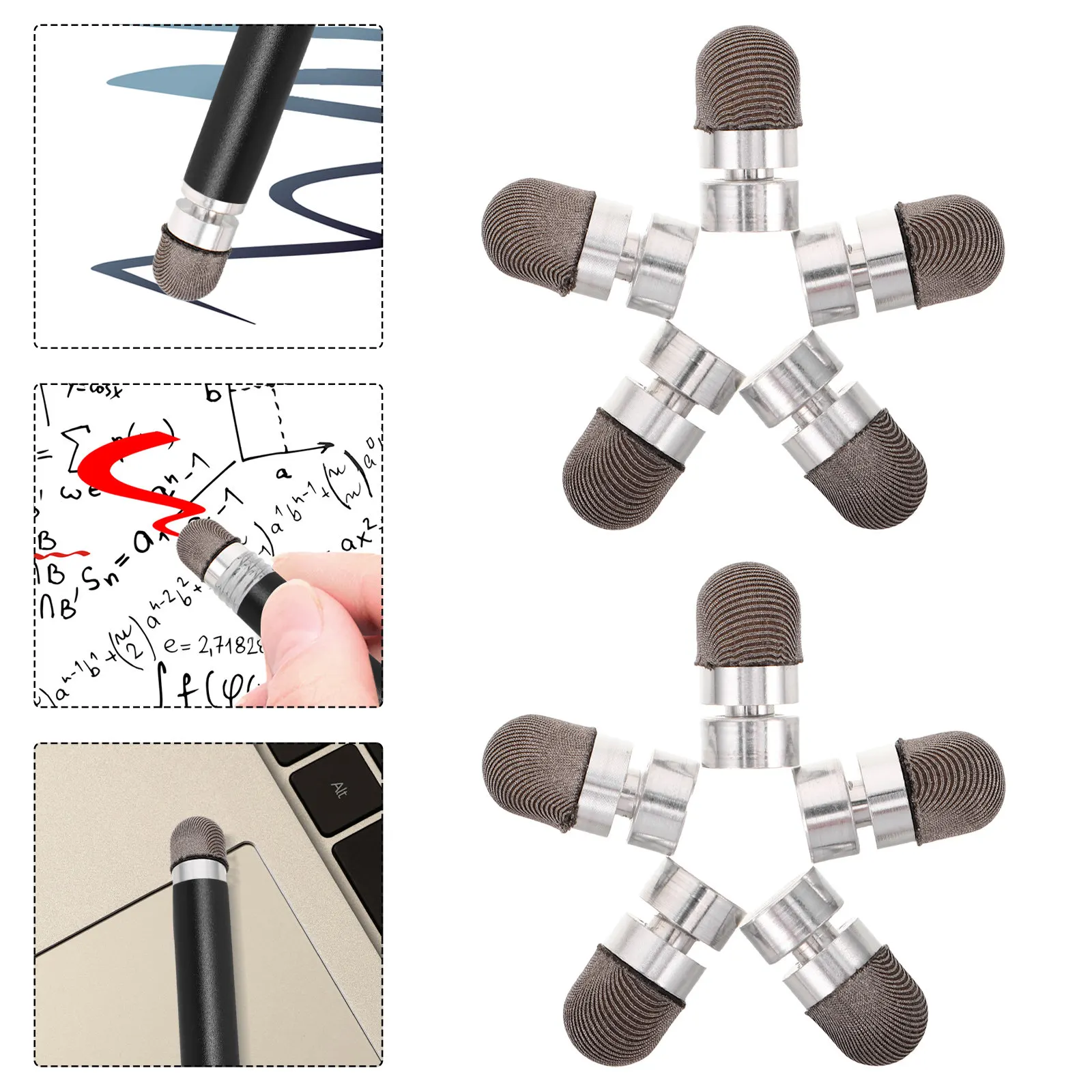 

10Pcs Stylus Replacement Tips Fiber Mesh Touch Screen Nibs Smooth Responsive Performance for Smartphones Tablets Note Taking