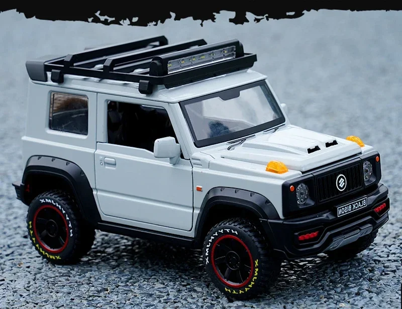 1:18 SUZUKI Jimny Alloy Car Model Diecasts Metal Toy Off-Road Vehicles Car Model Simulation Sound Light Kids Toy Gift