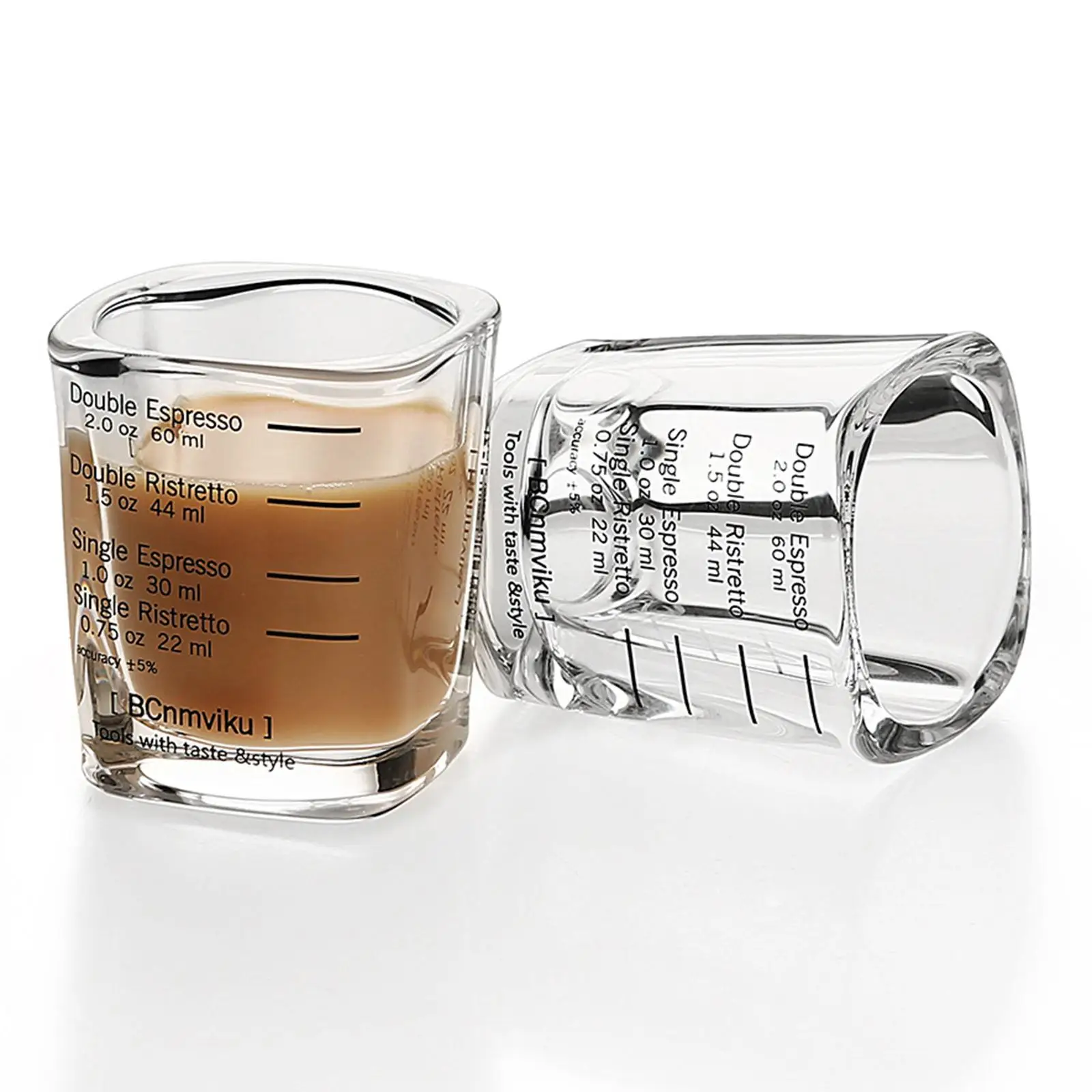 

Shot Glass Espresso 60ml / 2oz Measuring Cup with Scale Thickness Reinforced