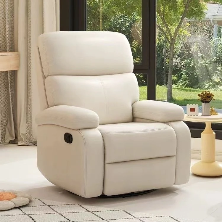 Electric Recliner Chair Smart Sofa, 360° Swivel Power Recliner with Voice Control, USB Charging, Cat Scratch Leather