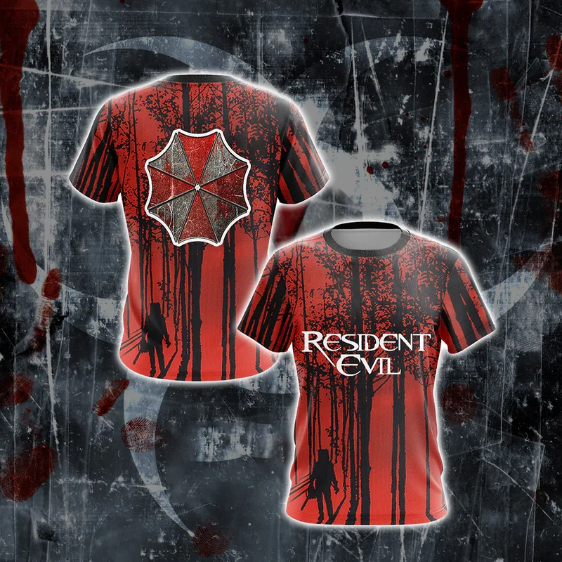 New Horror Games Resident Evil 3D Print Men Women Short sleeve O-neck Tshirts Hip Hop streetwear Casual Top Unisex clothing