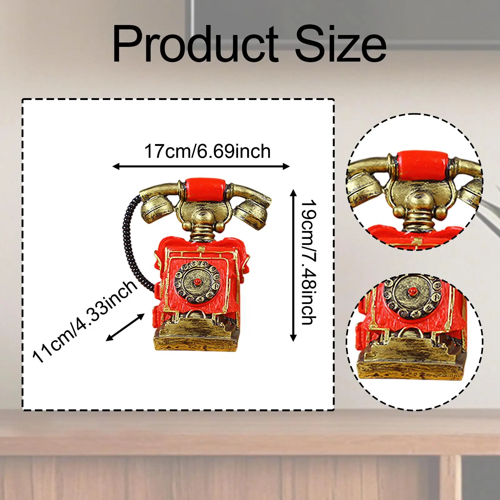 الهاتف نموذج سطح المكتب تمثال زخرفة حبالي مكتب الهاتف الفنان تمثال الإبداعية الراتنج جدار ديكور تمثال لديكور متجر المكتب