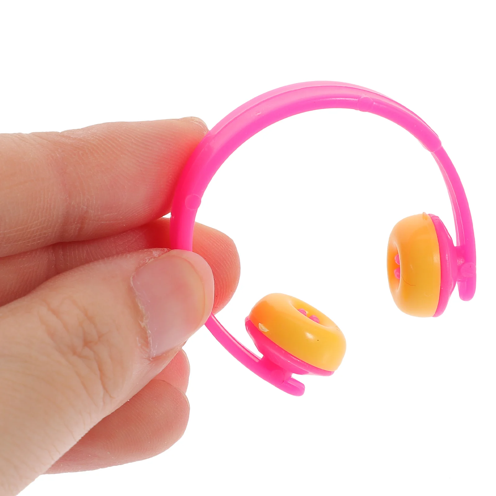 18 Pcs Mini Simulation Headphones Plastic Cosplay Glasses Headset Dress-up Earphone Ornaments