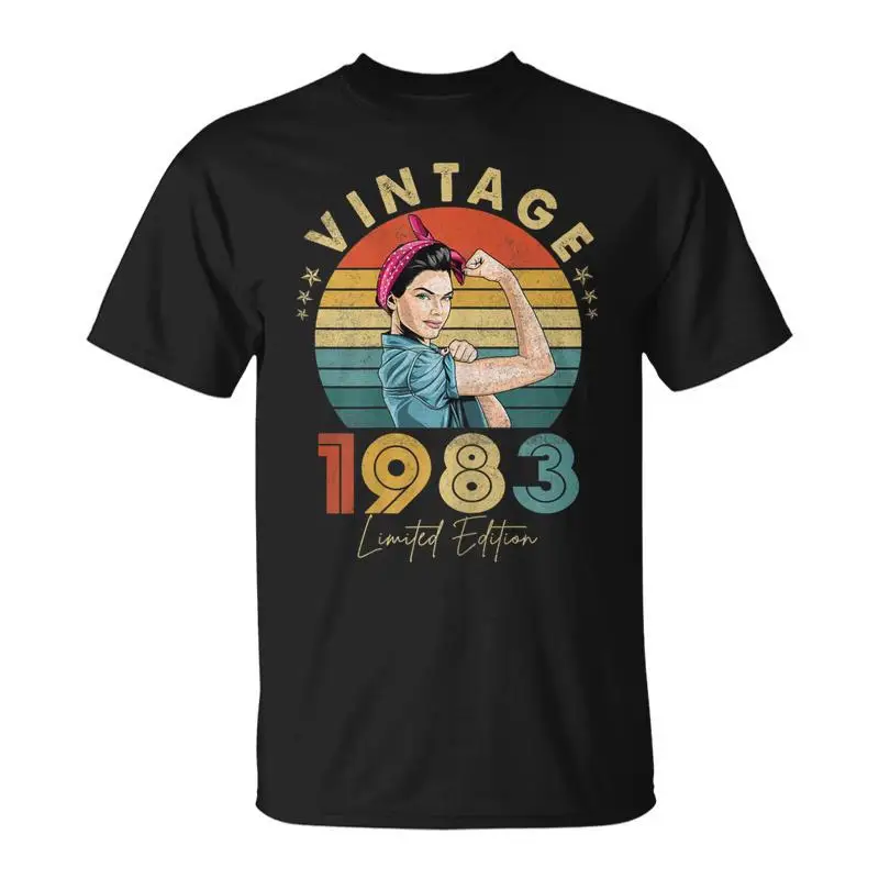 Womens Made In 1983 40 Year Old 40Th Birthday For Girl Women T-Shirt funny meme t-shirts mens t shirt graphic — купить у AliExpress WW
