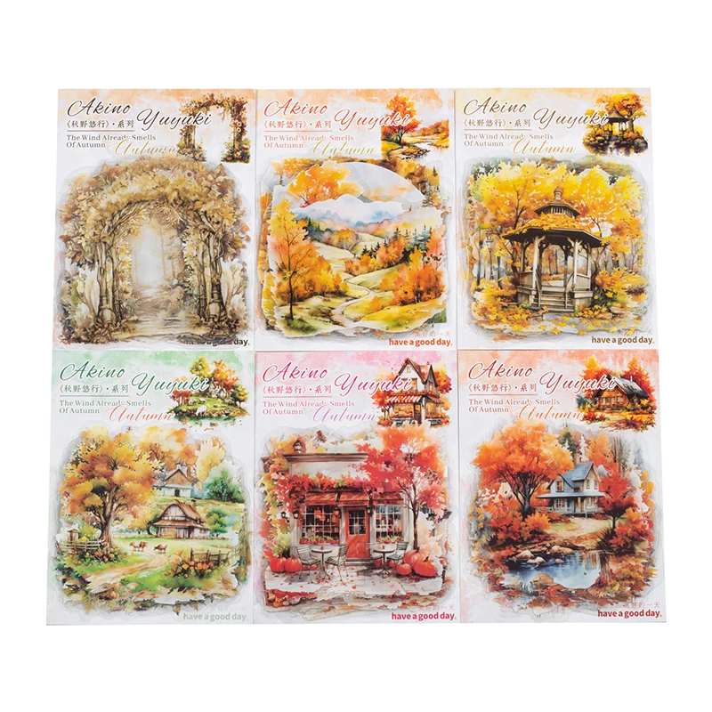 

12packs/LOT Autumn leisurely journey Series decorative fresh PET stickers