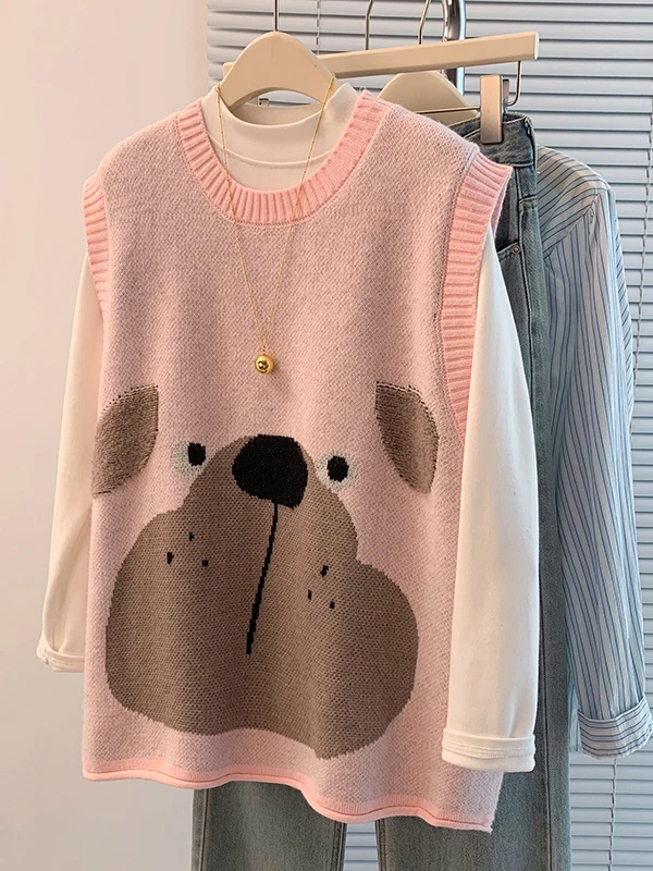 

Sli круглый пуловер, женский повседневный свитер свободного покроя с рисунком Ba, осень-зима, Новое поступление, антивозрастной