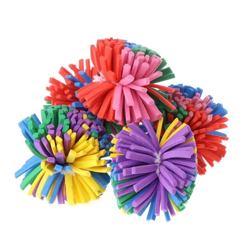 

5PCS Fun for Cat Teaser Colorful Flower Ball Safe EVA Ball for Cat Interctive Pet Interactive Dropshipping