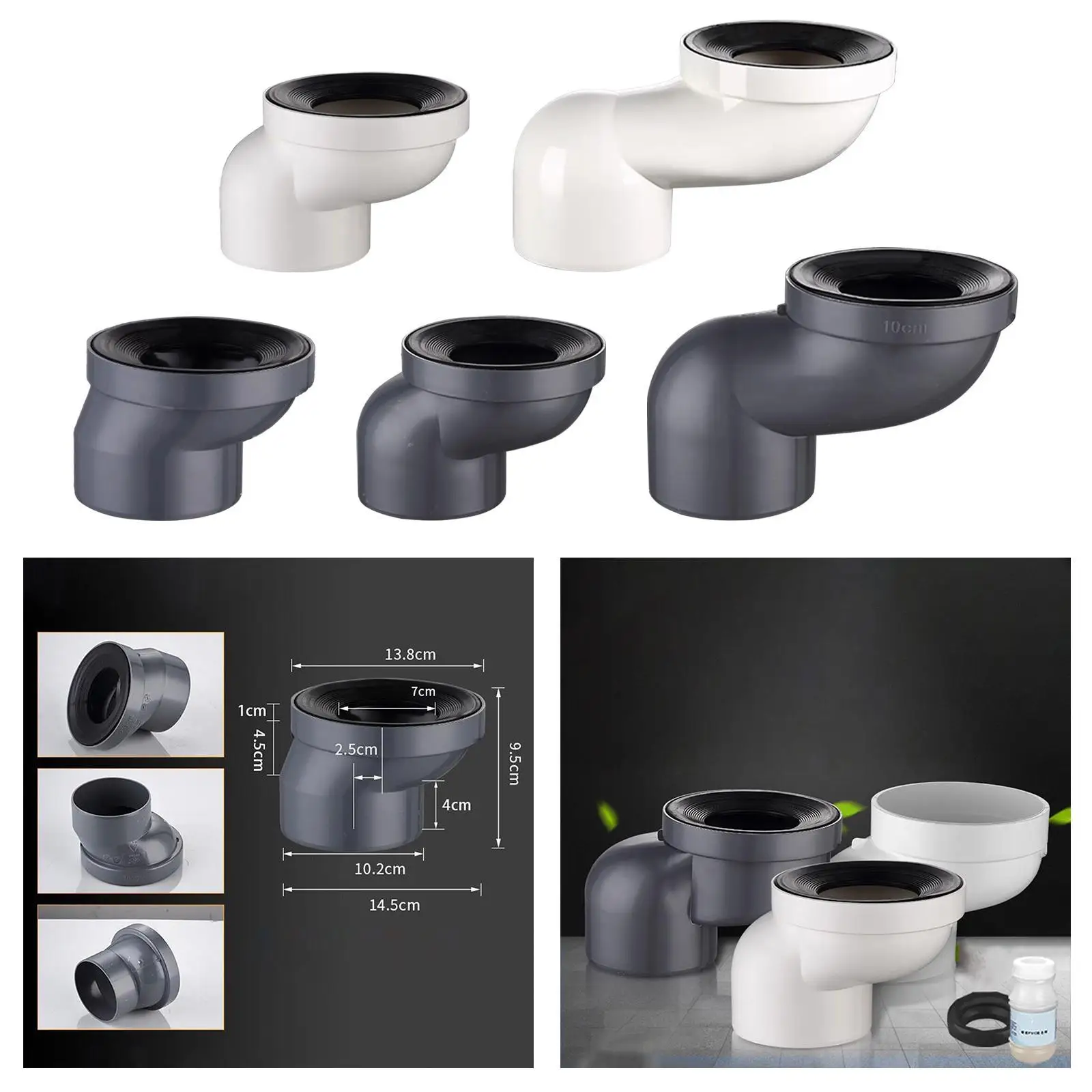 

Toilet Seat Shifter Plumbing Pipe Tub Waste, Professional Drain Shifter Bathroom Fixture Part,