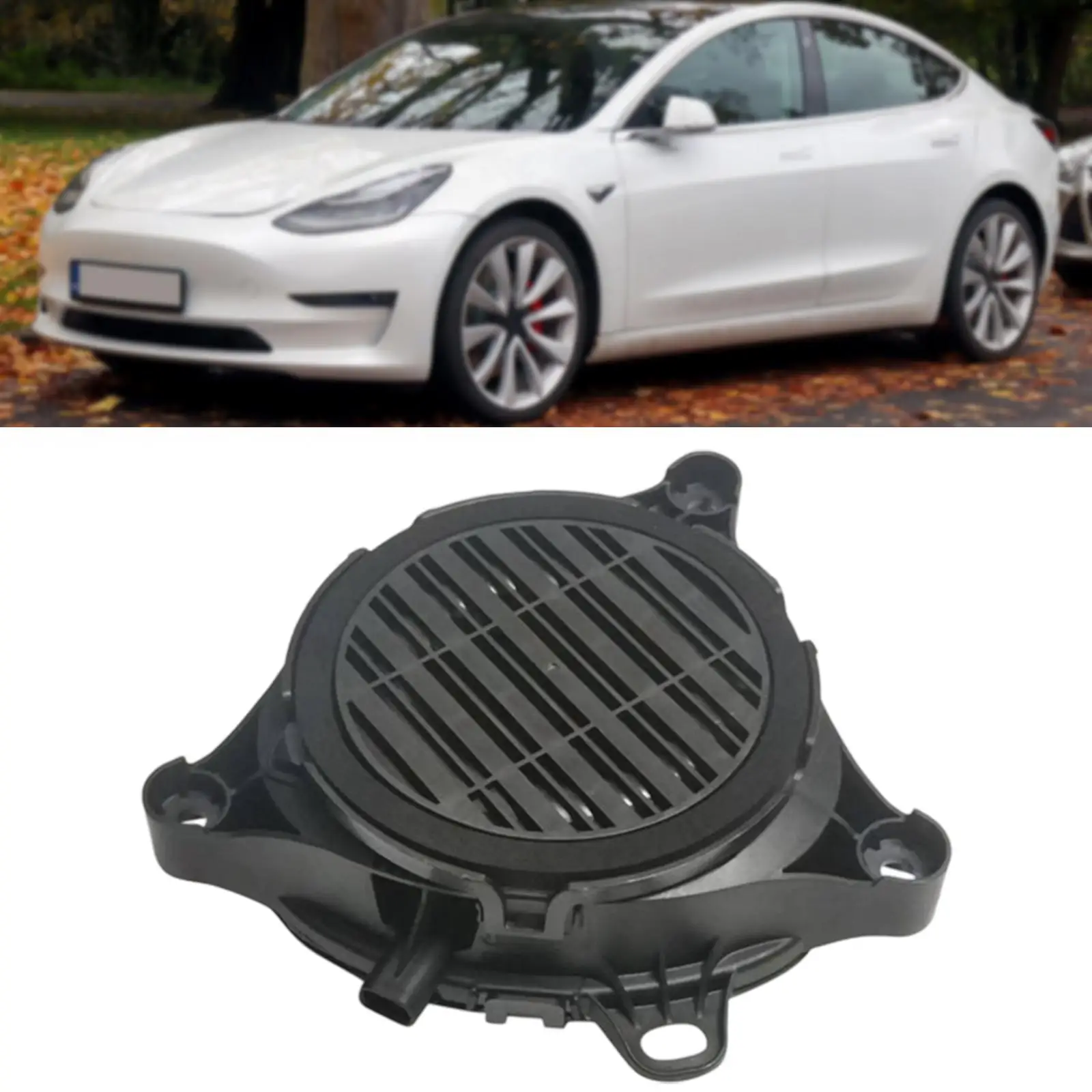 

Car Alarm Horn Professional 1299965-00-a Spare Parts Easy to Install Sturdy High Performance Black Accessory for Model Y