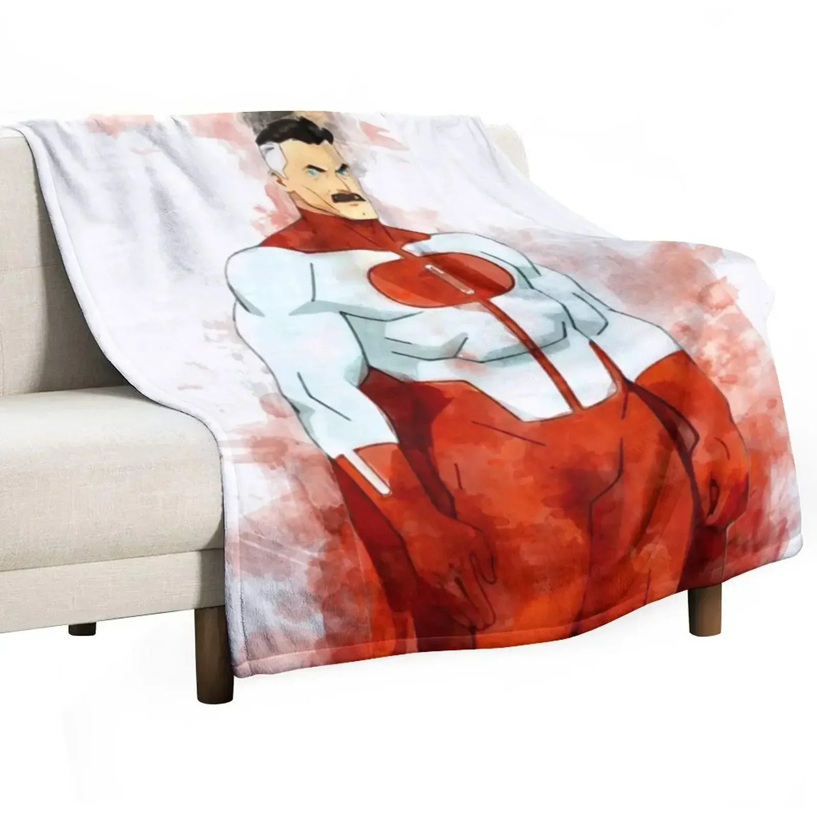 Invincible - Omni-Man *watercolor* Throw Blanket blankets and throws Summer Beddings Camping Decorative Beds Blankets