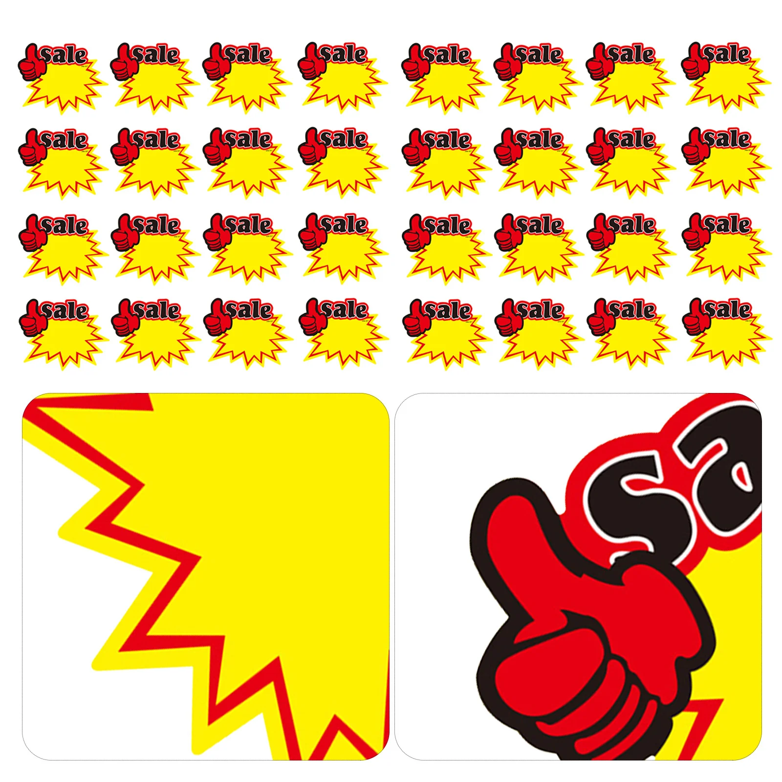 50 قطعة علامات الأسعار ملصقات ترويجية مقاومة للماء لمتجر بيع السوق الخارجية عرض علامات ورقية تصميم مشرق