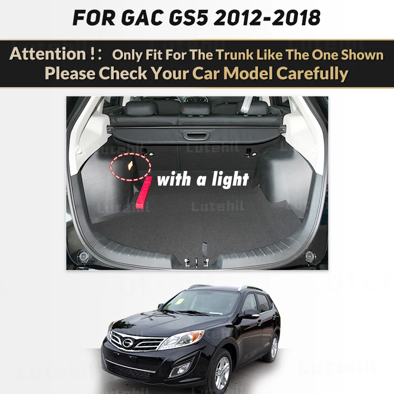 For GAC Trumpchi GS5 2012-2018 17 16 15 14 13 Auto Full Coverage Trunk Mat Car Boot Cover Pad Cargo Liner Interior Accessories