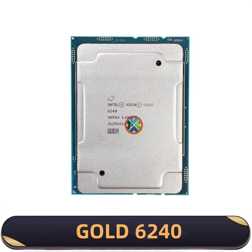 Intel Xeon Gold 6240 CPU SRF8X 2.6GHz 18-Cores 36-Threads 24.75MB 150W LGA3647 for C621 motherboard GOLD6240