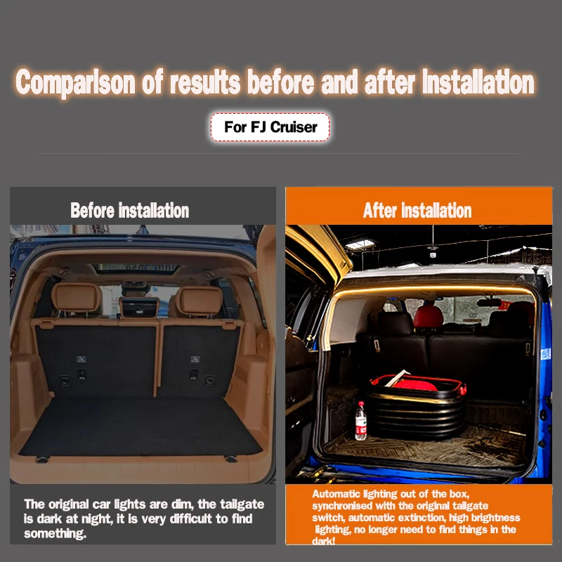

LED Light Bar For FJ Cruiser Car Trunk Cargo Area or Interior Lighting Accessories FZ FJ Cruiser 2007-2023