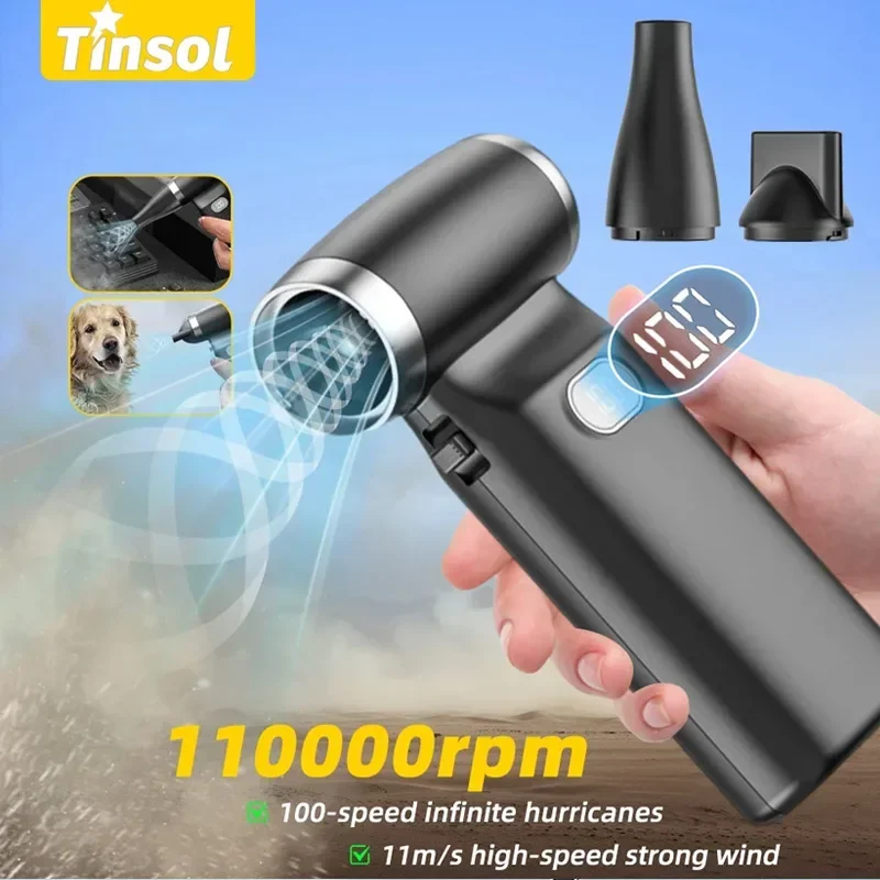 

Convenient Electric Fan 110,000rpm 6000mah Electric Turbo Jet Fan High Speed Turbo Fan Type-C Rechargeable Duster for travel