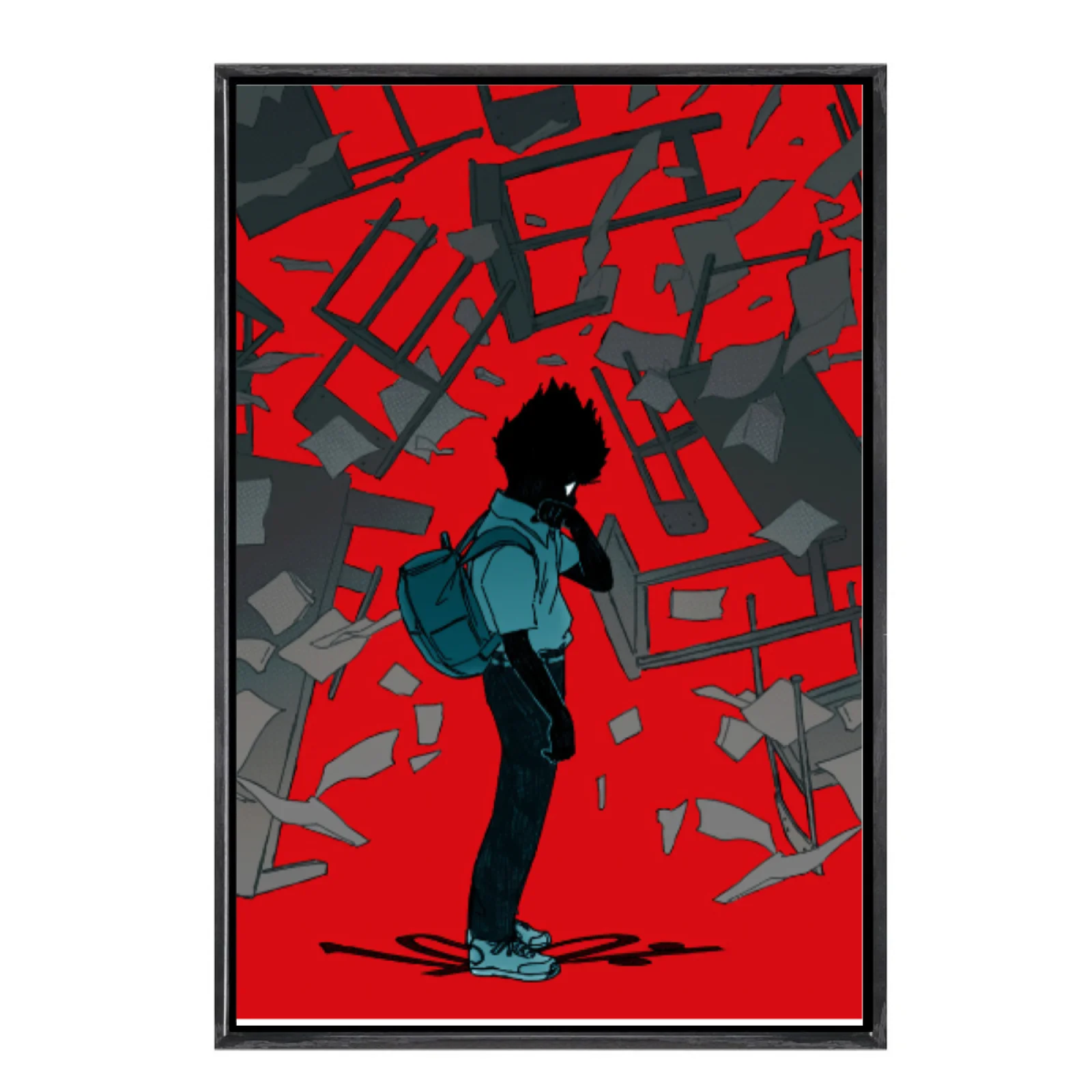 

Japanese Manga Multi-Size Canvas Poster Double Framed Wall Art,Mob Psycho 100 Home Decor