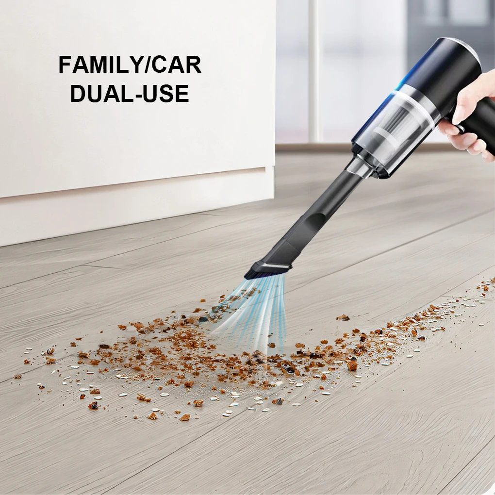 مكنسة كهربائية محمولة للسيارة ، داخلية ، قوية ، قوية ، عالية الشفط ، رمادية ، ثنائية الخلية ، في أي مكان في أي وقت