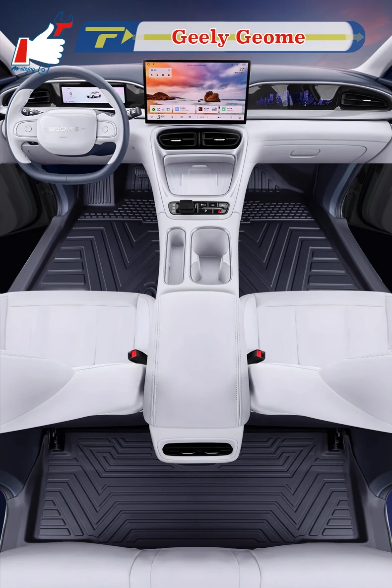 

Автомобильный напольный коврик с левым рулем для Geely Geome 2025, полностью окруженный коврик для ног, напольный коврик, водонепроницаемый коврик