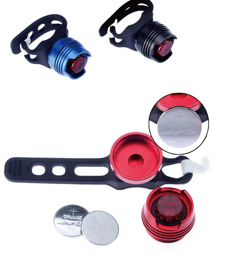 MINI ไฟท้ายจักรยาน MTB ไฟท้ายไฟเตือนการขี่จักรยานอลูมิเนียม LED ไฟท้ายจักรยานแบตเตอรี่ในตัวหมวกกันน็อคโคมไฟ